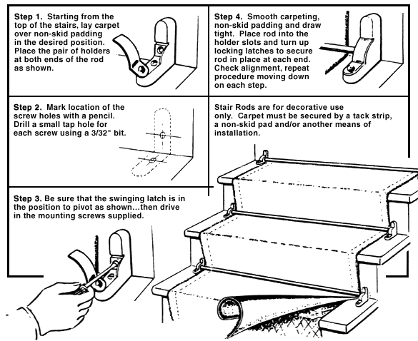 How to install stair rods